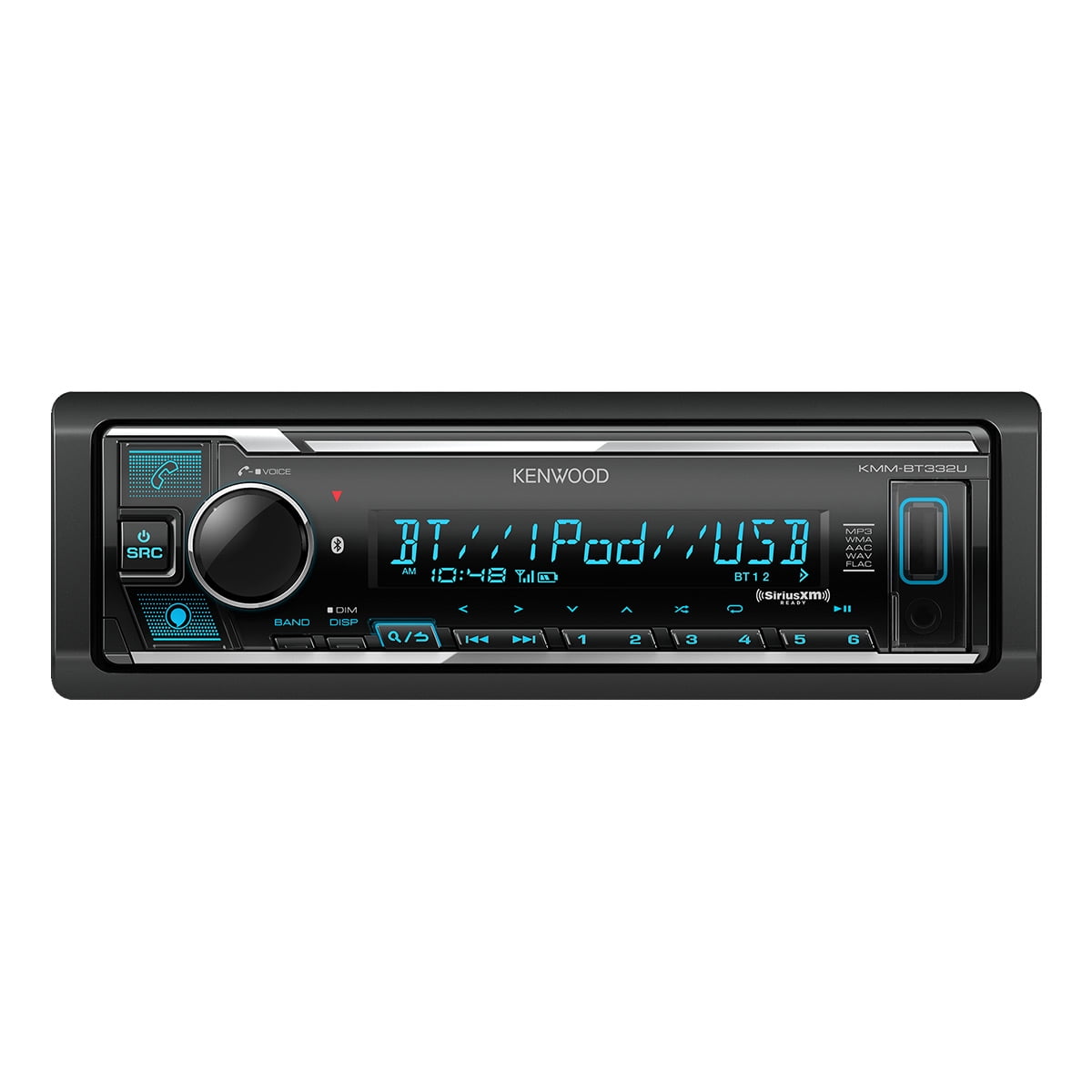 Kenwood KMM-BT332U Digital Media Receiver with Bluetooth &  Voice Control Built-In