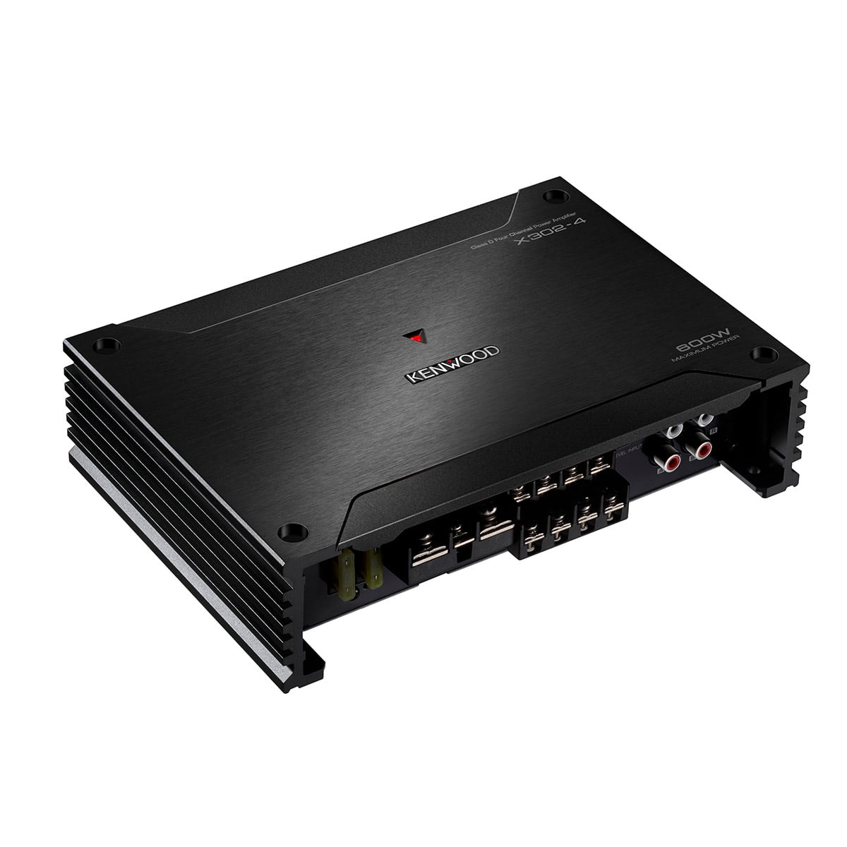 Kenwood eXcelon Bass Boost 50W x 4 4-Channel Class D Vehicle Audio Amplifier, Black, 3.9 lbs