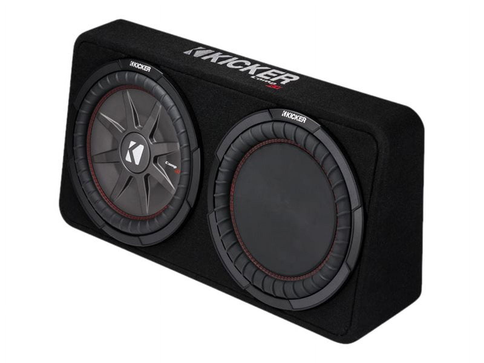 Kicker 1000W Dual 122-Ohm Slim Shallow Subwoofer Sealed Enclosure | 43TCWRT122