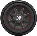 Kicker CompRT Single 10 Inch 800 Watt Max Dual 2 Ohm Shallow Slim Car Subwoofer