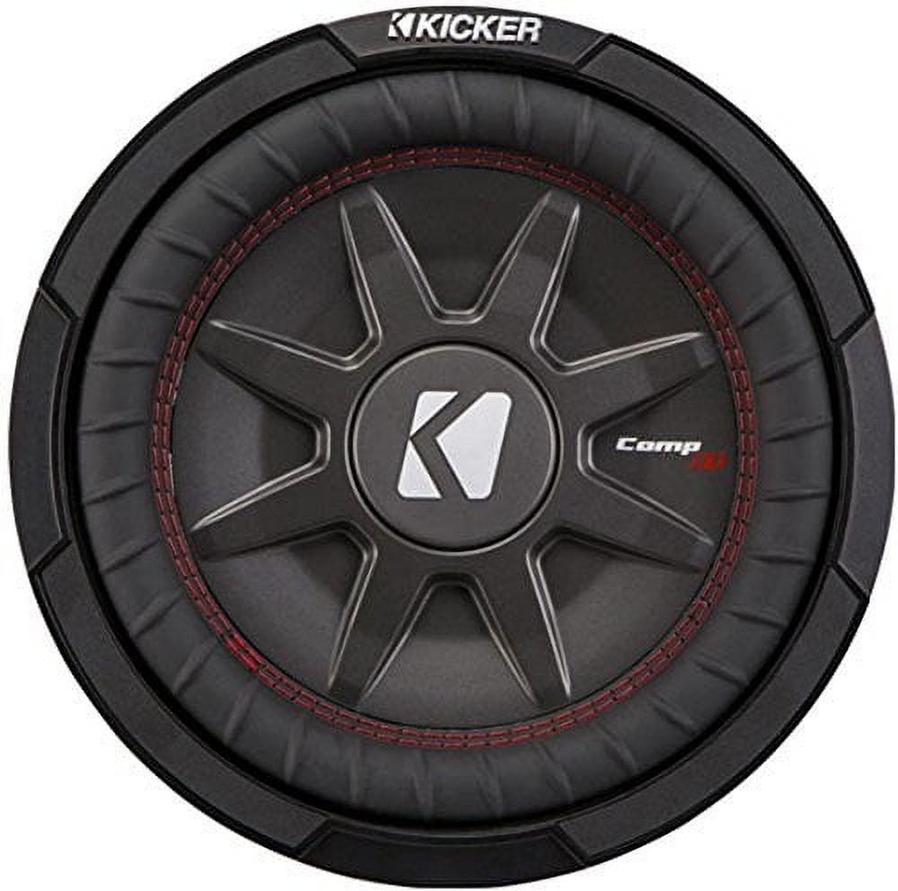 Kicker CompRT Single 10 Inch 800 Watt Max Dual 2 Ohm Shallow Slim Car Subwoofer