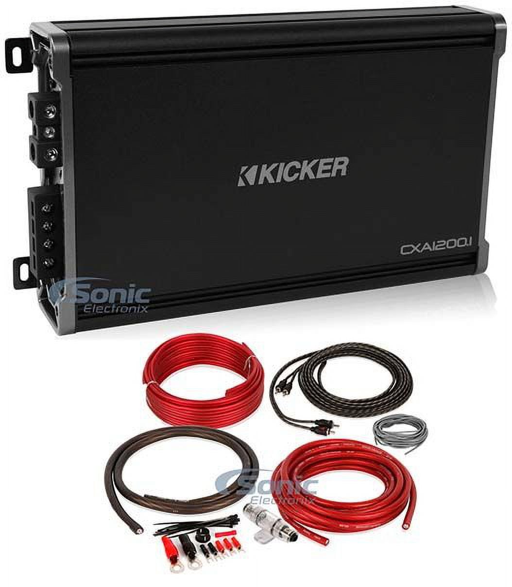 Kicker 43CXA12001 Monoblock Car Amplifier + Free Amp Kit