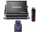 Kicker 43CXA6001 600 Watt RMS Monoblock Amp Mono Amplifier + Wiring + Capacitor