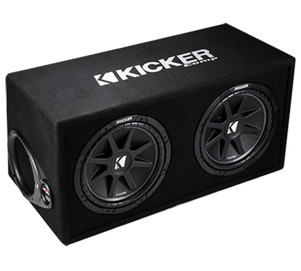 Kicker 43DC122 12 Inch 600 Watt Comp Dual Car Audio Loaded Subwoofer Enclosure