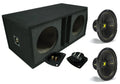 Kicker 44CWCS154 Single 4 Ohm 15Sub & SOLORND2X15V Dual 15Sub Box