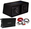 Kicker 44DL7S122 Loaded Subwoofer Enclosure + Kicker 43CXA1200.1 + Free Amp Kit