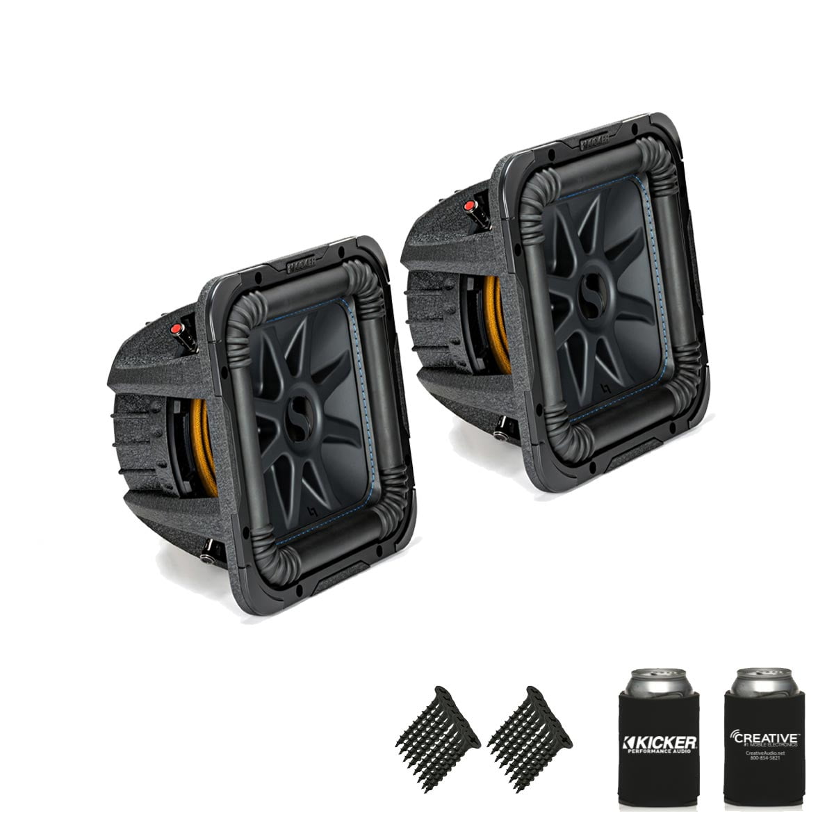 Kicker 44L7S102 Solobaric L7 10Subwoofers Bundle - Dual 2-Ohm Voice Coils for wiring to a 2-ohm monoblock amplifier