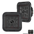 Kicker 46L7T104 Two L7T L7-Thin 10-Inch (25cm) Subwoofers, Dual Voice Coil, 4-Ohm, 500 Watts Each