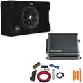 Kicker 12Comp Subwoofer in Down Firing Enclosure with Amplifier & Wire Kit