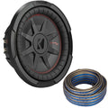Kicker 48CWRT104 CompRT 10Subwoofer, DVC, 4-ohm - Includes Speaker Wire