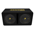 Kicker 50DCWC122 Dual 122-Ohm CompC Subwoofers in Vented Enclosure