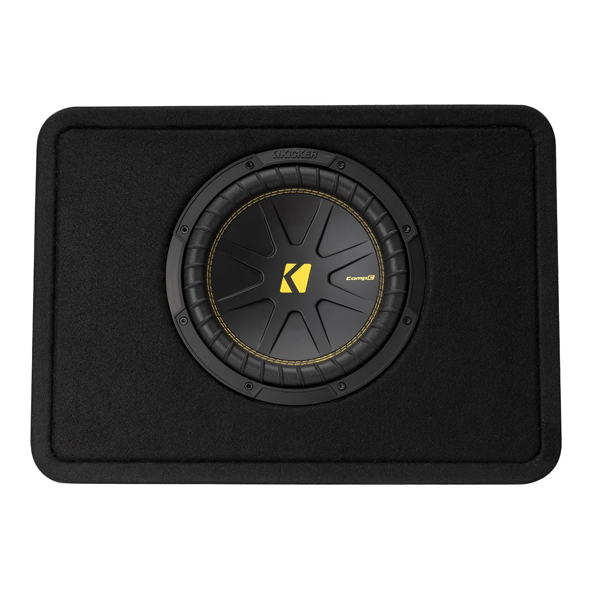 Kicker 50TCWC104 10CompC Thin Profile 4 Ohm Loaded Subwoofer Enclosure