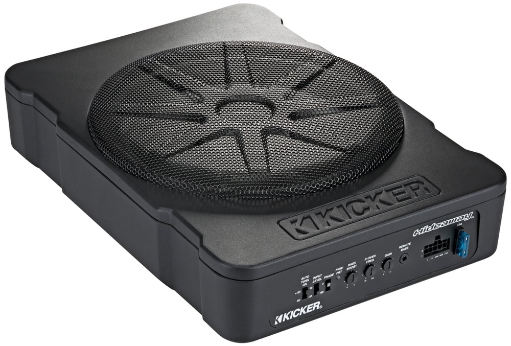 Kicker 51HS10 180W RMS Single Loaded 10Hideaway Series 4-ohms Subwoofer Enclosure w/ Bass Remote