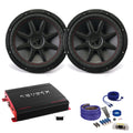 Kicker CVR104 10 Bundle with Crunch PX2000.1D 2000 Watt Max Mono Amp, Wire Kit