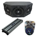 Kicker Comp C10 Triple 10Subwoofer Loaded 1500 Watt Sub Box & HA-A1500.1 Amp