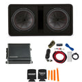 Kicker 12Car Subwoofer with Amplifier Wire Kit, Black