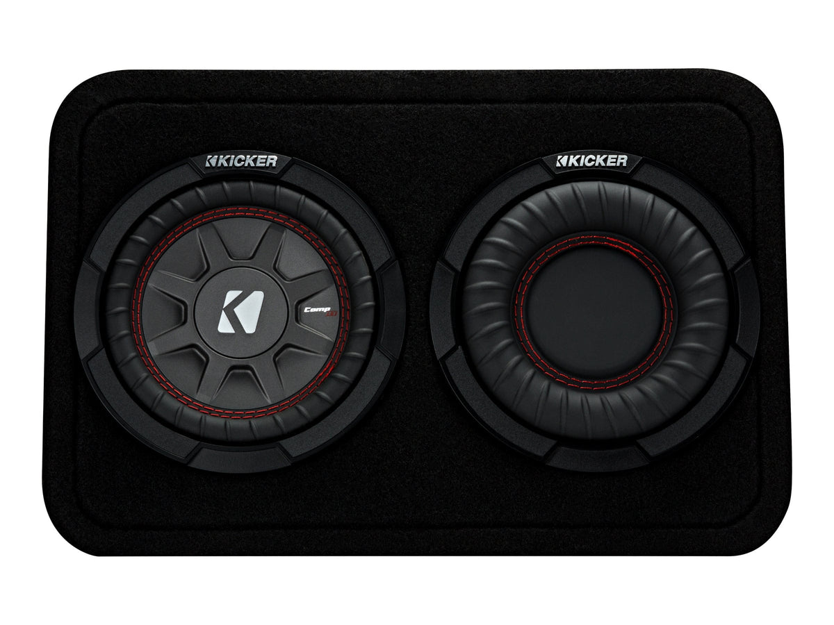 Kicker CompRT Thin Profile 6.75 Inch 2 Ohm Subwoofer Vented Enclosure Speaker