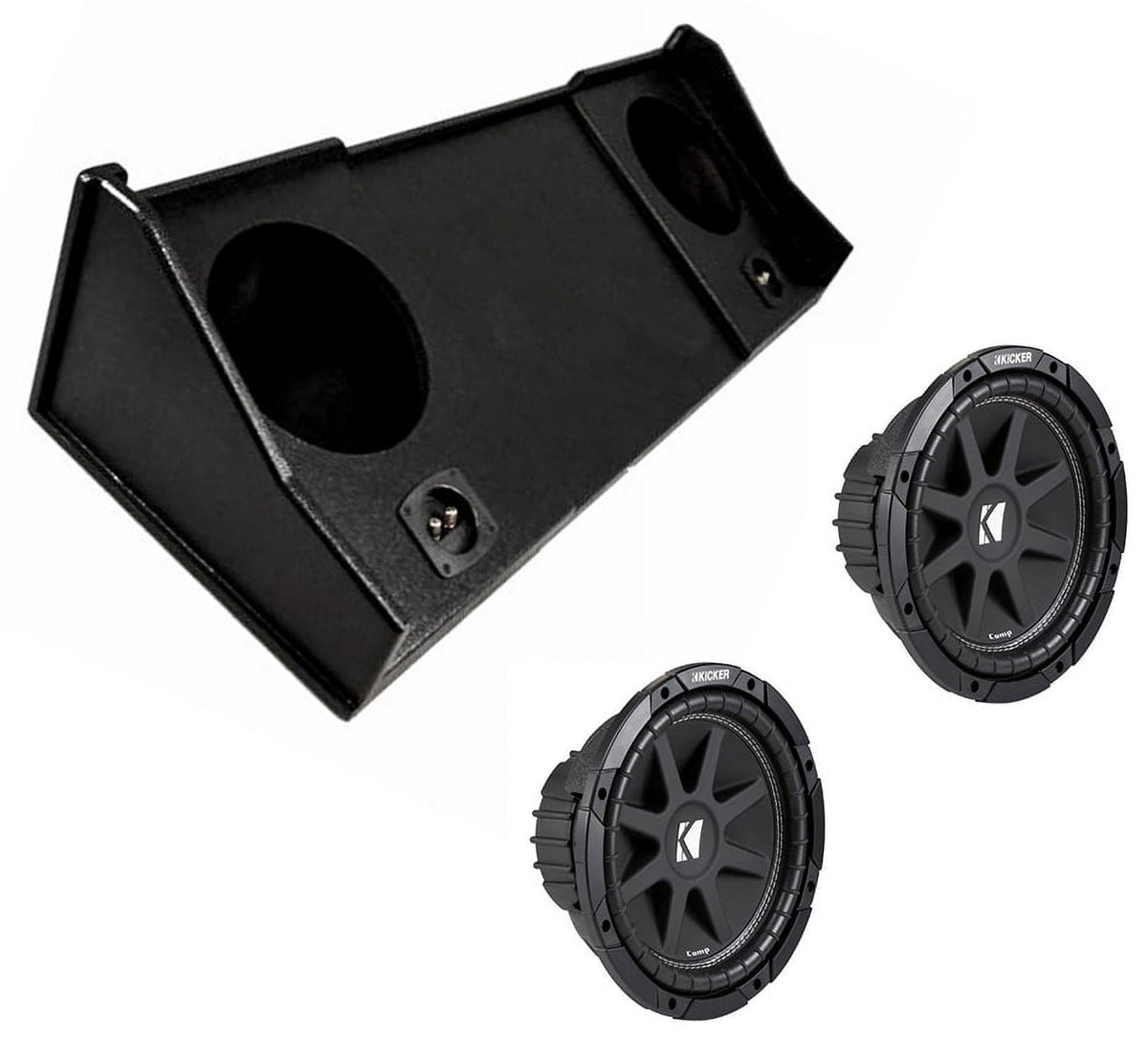 Kicker Dodge Ram 98-01 43C104 10Sub & EXDODGE2X10RL Custom Dual 10Sub Box