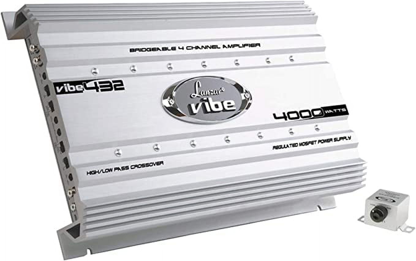 Lanzar VIBE432.5 - Vibe 4000 Watt 4 Channel Mosfet Amplifier (White)