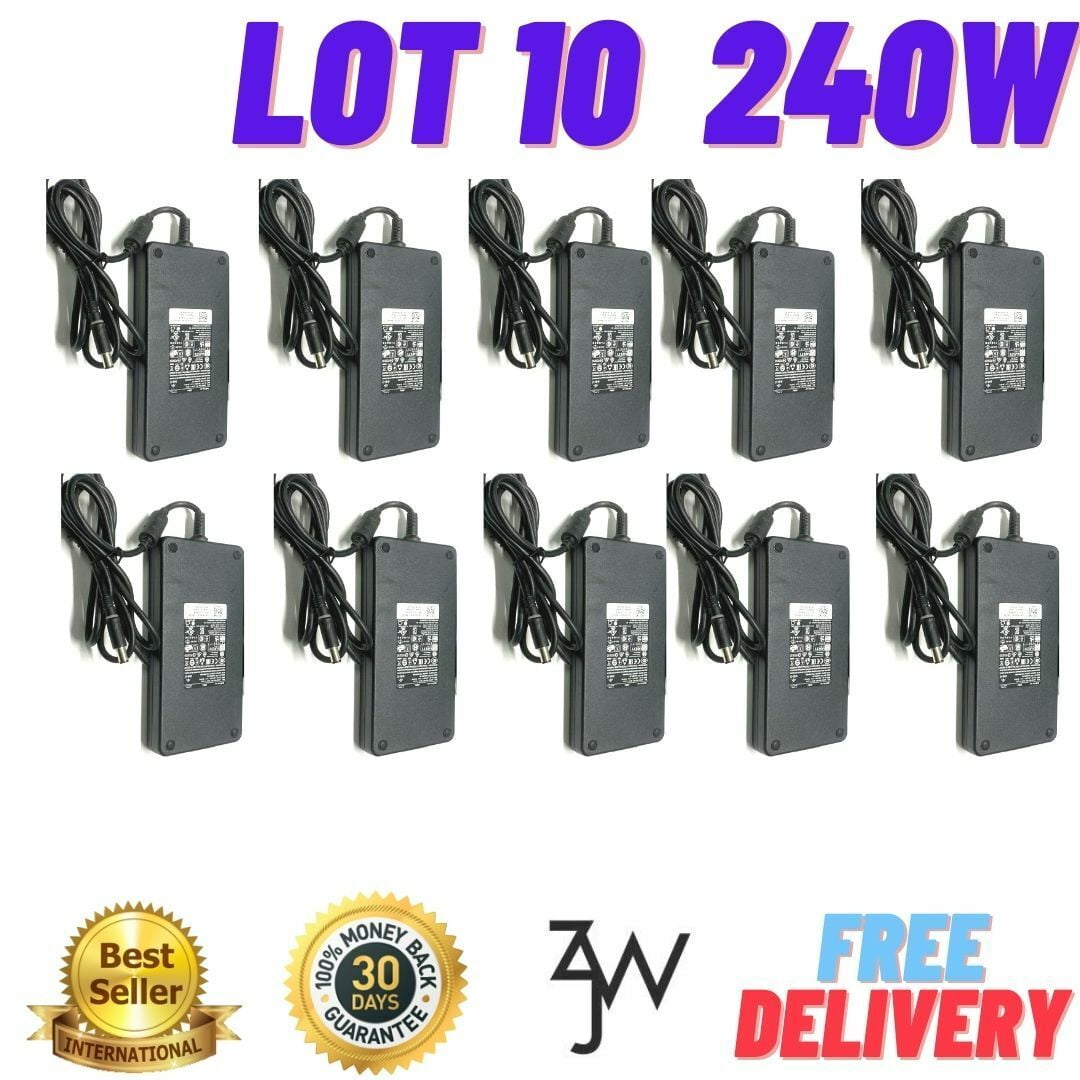 Lot 10 DELL 240W 19.5V 12.3A Power Adapter Portable PC Charger Large Tip GA240PE1-00
