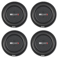 MB Quart DS1-304 1600 Watt 12 Inch Slim Shallow Automotive Subwoofers, 4 Piece