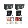 MTX Car Subwoofer Box, Planet Audio Amplifier, Soundstorm Wiring Kit (2 Pk)