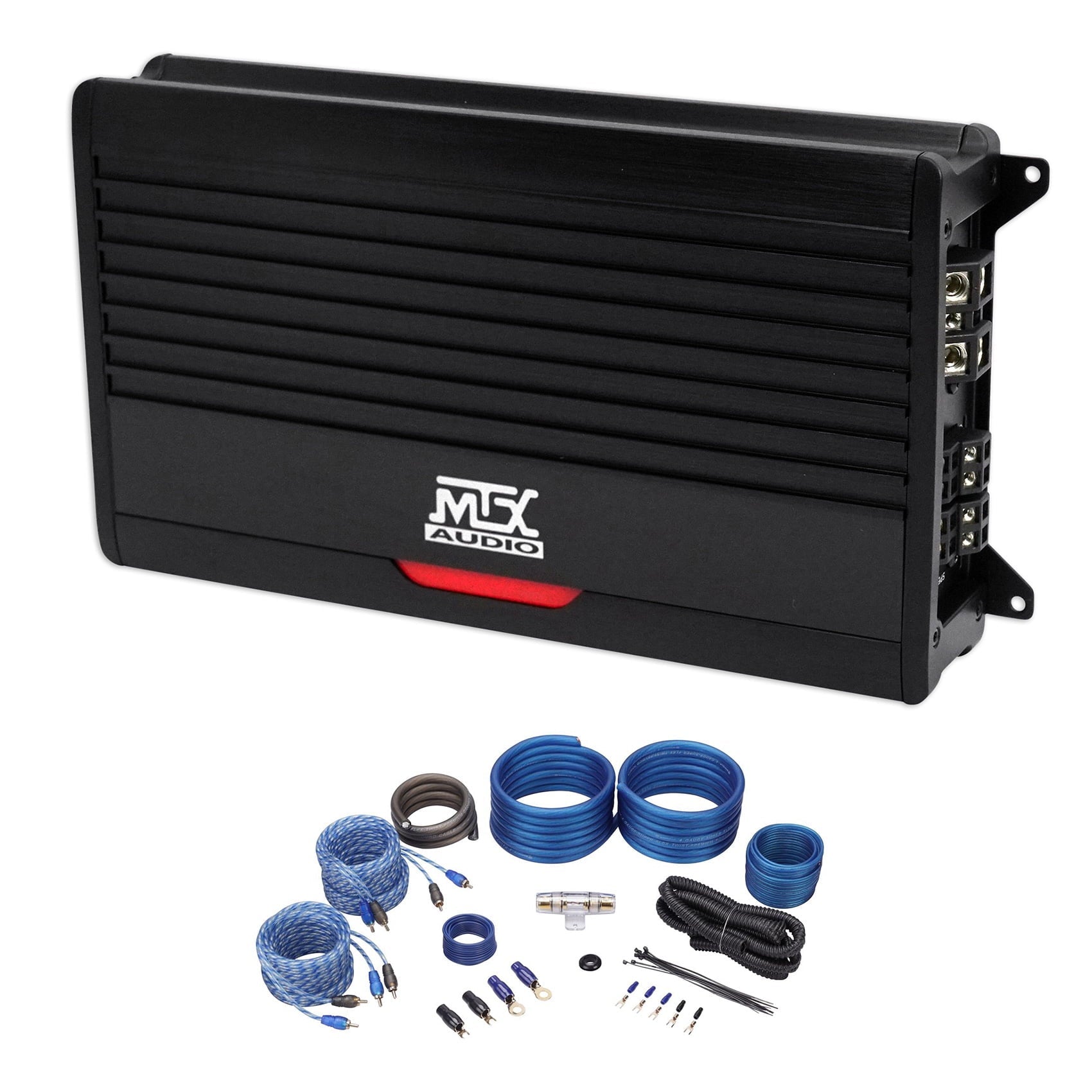 MTX THUNDER75.4 400 Watt RMS 4-Channel Amplifier 2-Ohm Car Stereo+Amp Wire Kit