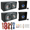 MTX TNE212D 12Subwoofer (2 Pack) + Monoblock Amplifier (2 Pack) + Amp Wire Kit