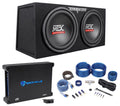 MTX Audio Terminator Car Subwoofers with ealed Sub Box, Amp and Wire Kit, 12