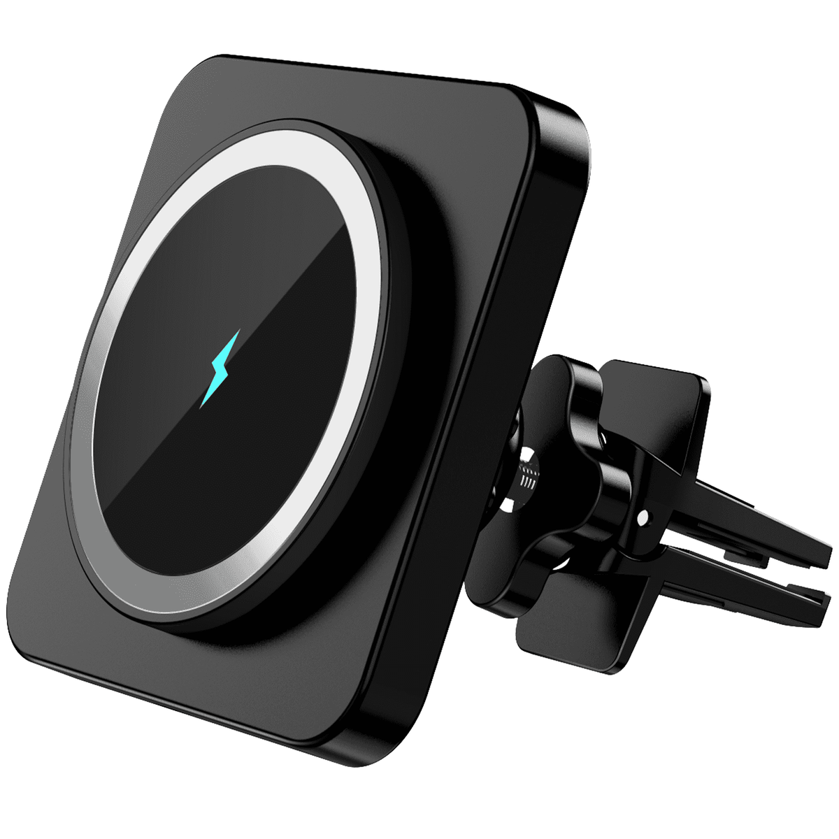Magnetic Car Wireless Charger - Mag-Safe Car Mount Fast Charging Air Vent Phone Holder Mount for iPhone 15/14/13/12 - Black