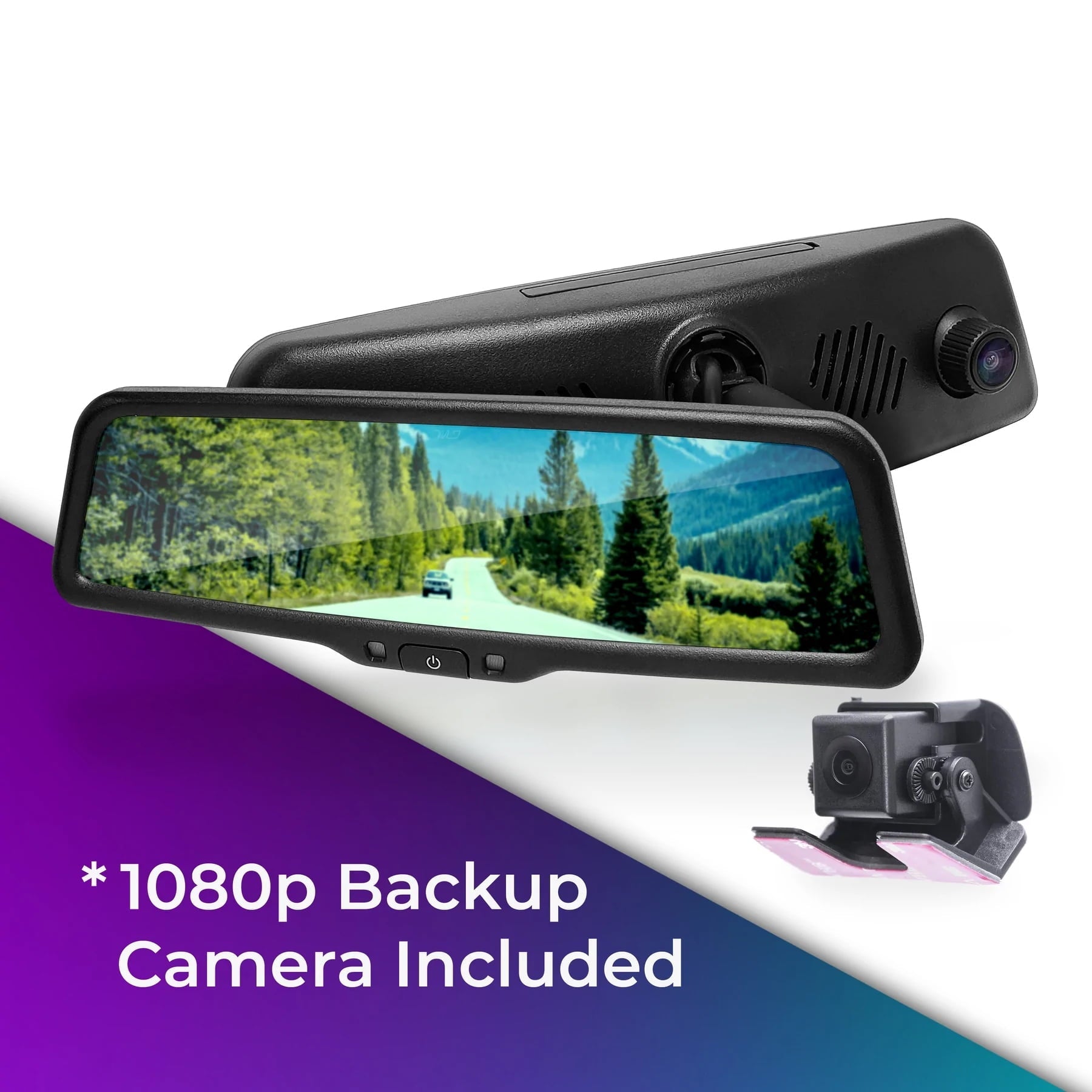 Master Tailgaters 10IPS LCD Rear View Mirror with 1080p DVR, 140¡« Dash Cam, and Backup Camera Included for Complete Vehicle Monitoring- Universal Fit for All Cars