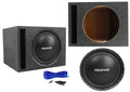 Memphis Audio SRX1244 12500w SRX DVC Car Subwoofer+Vented Sub Box Enclosure