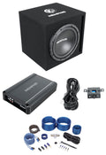 Memphis Audio SRXE112VP 12500w Car Subwoofer Enclosure with Amplifier and Wiring Kit