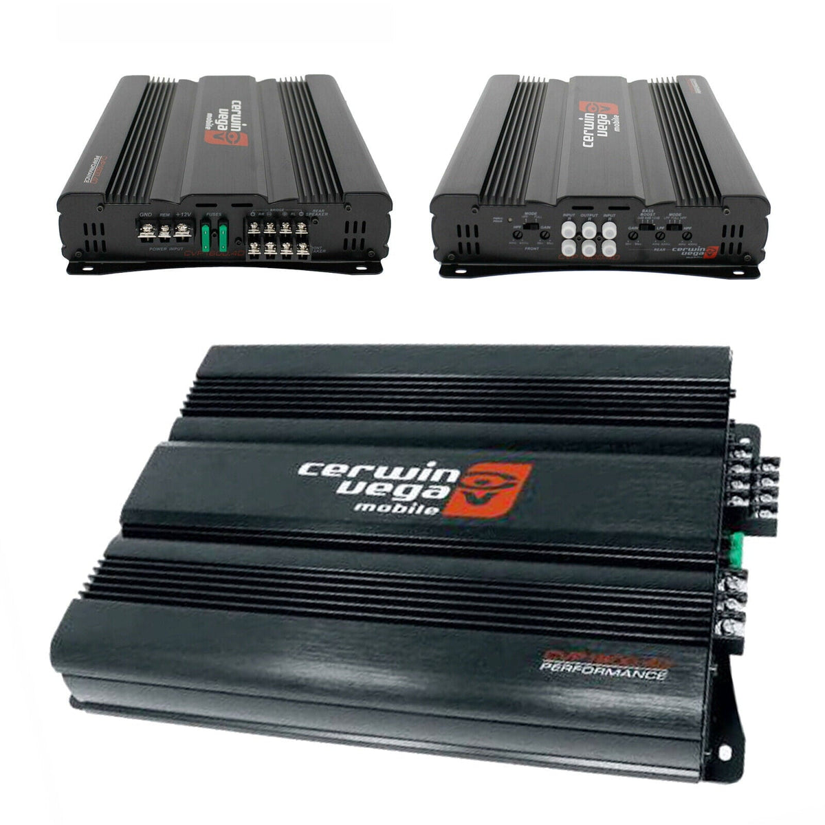 NEW Cerwin-Vega CVP1600.4D 1600 Watt 4 Channel Class D Car Audio Amplifier Amp Bundle