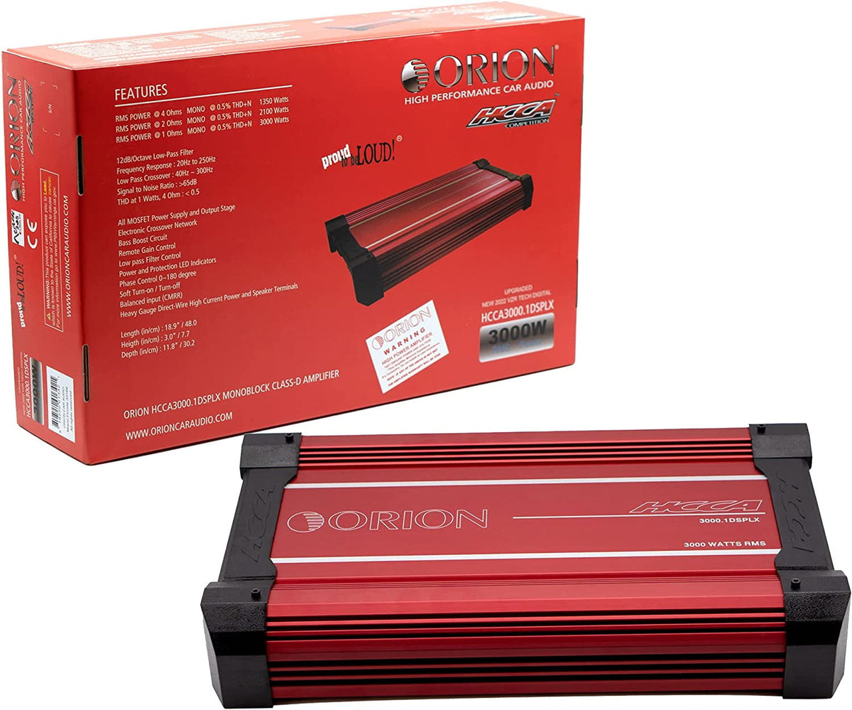 NEW Orion HCCA3000.1D-SPLX 3000W RMS at 1 Ohm Car Audio Mono Subwoofer Amplifier