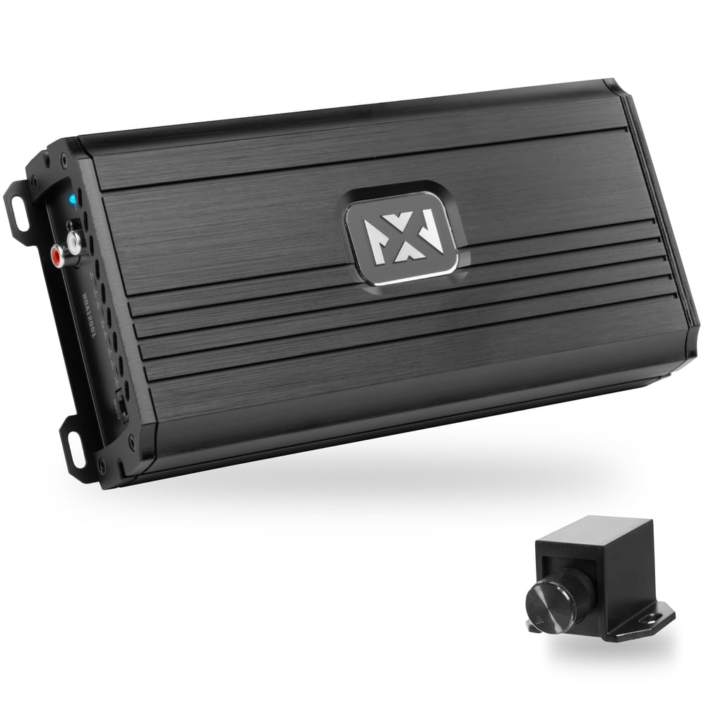 NVX NDA12001 2400W Peak N-Series Class-D 1-Ohm Stable Monoblock Amplifier w/ Remote Bass Knob