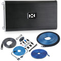 NVX VAD27001 with Amplifier Wiring Kit 2700W RMS Class D Monoblock Car/Marine/Powersports Amplifier