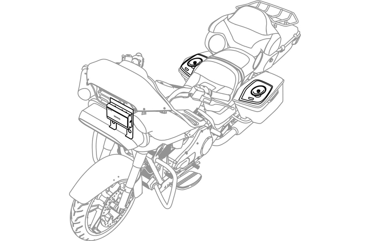 New Kenwood Excelon P-HD2R Rear Amp Package for 2014-Up Harley-Davidson Motorcycles