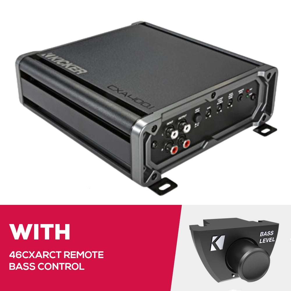 New Kicker 46CXA4001T Mono Subwoofer Amplifier and 46CXARCT Dash-Mount Wired Remote
