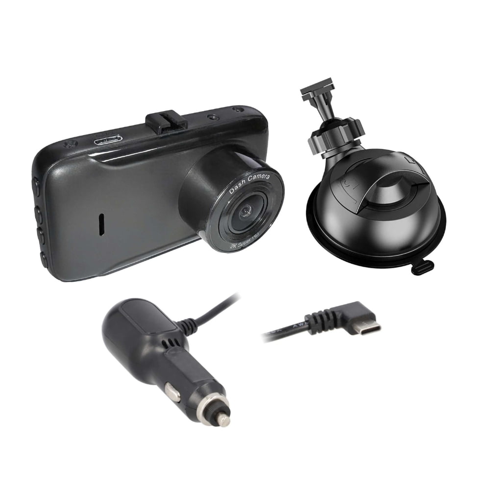 New iBeam TE-DVR-30 Window Mounted Forward/Rear-Facing Standard 12V outlet 2K DVR