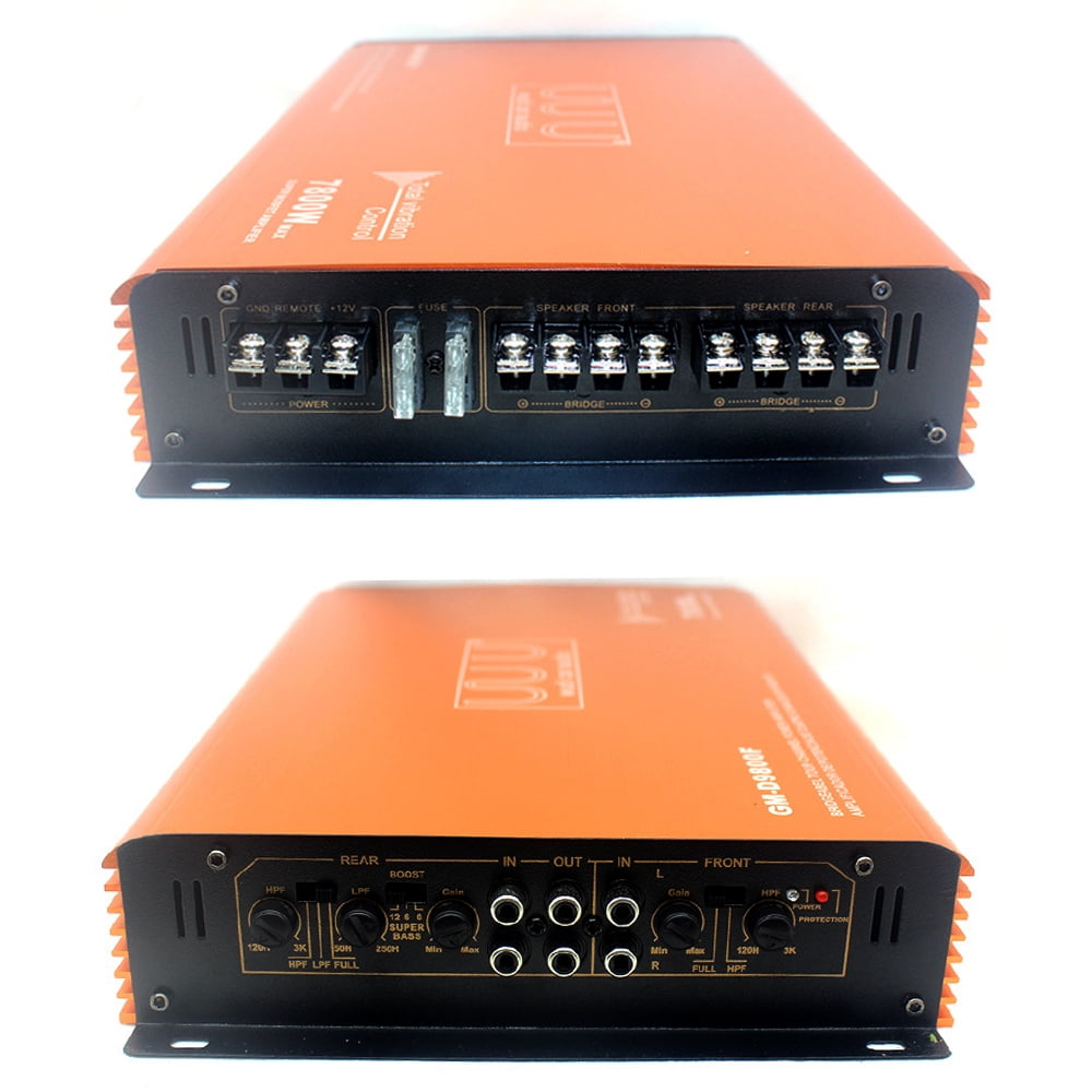Nishore Loudspeaker, Amp. Alloy 7800w Hifi Stereo Car Audio Amplifier Amplifier 4-channel Car Amplifier 7800w 4-way Amp. Amplifier 4-way Car O Amplifier Laoshe Siuke Papapi