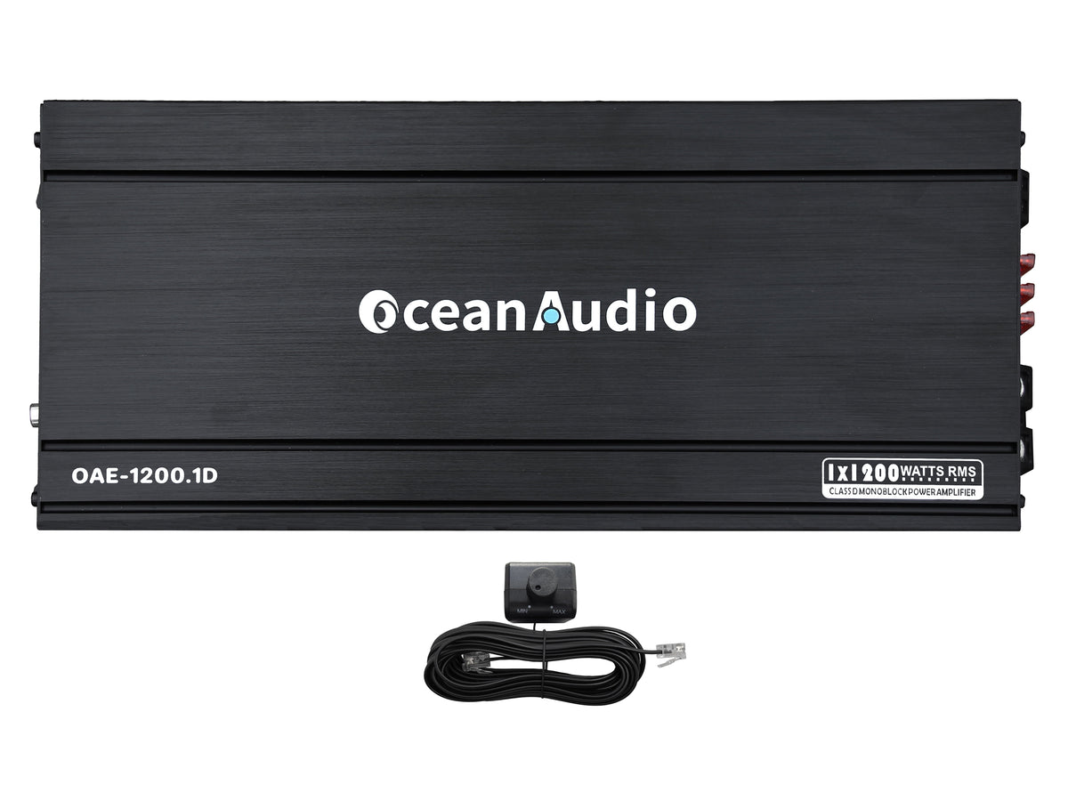 OceanAudio OAE-1200.1D Class D Monoblock Power Vehicle Audio Amplifier, Black