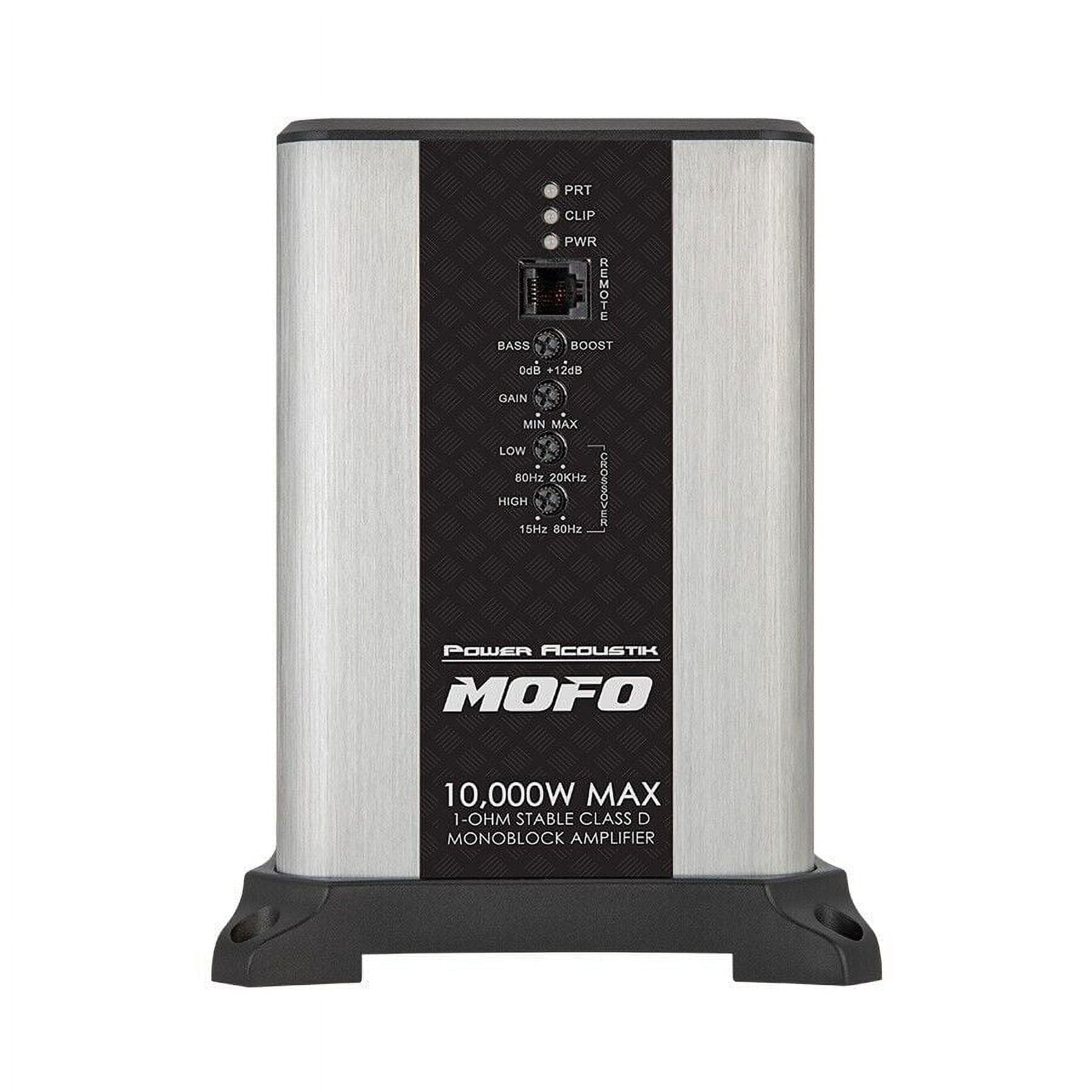 Power Acoustik MOFO1-10KD Remote Control Included Vehicle Audio Amplifier, Multicolor, 6.19 lbs