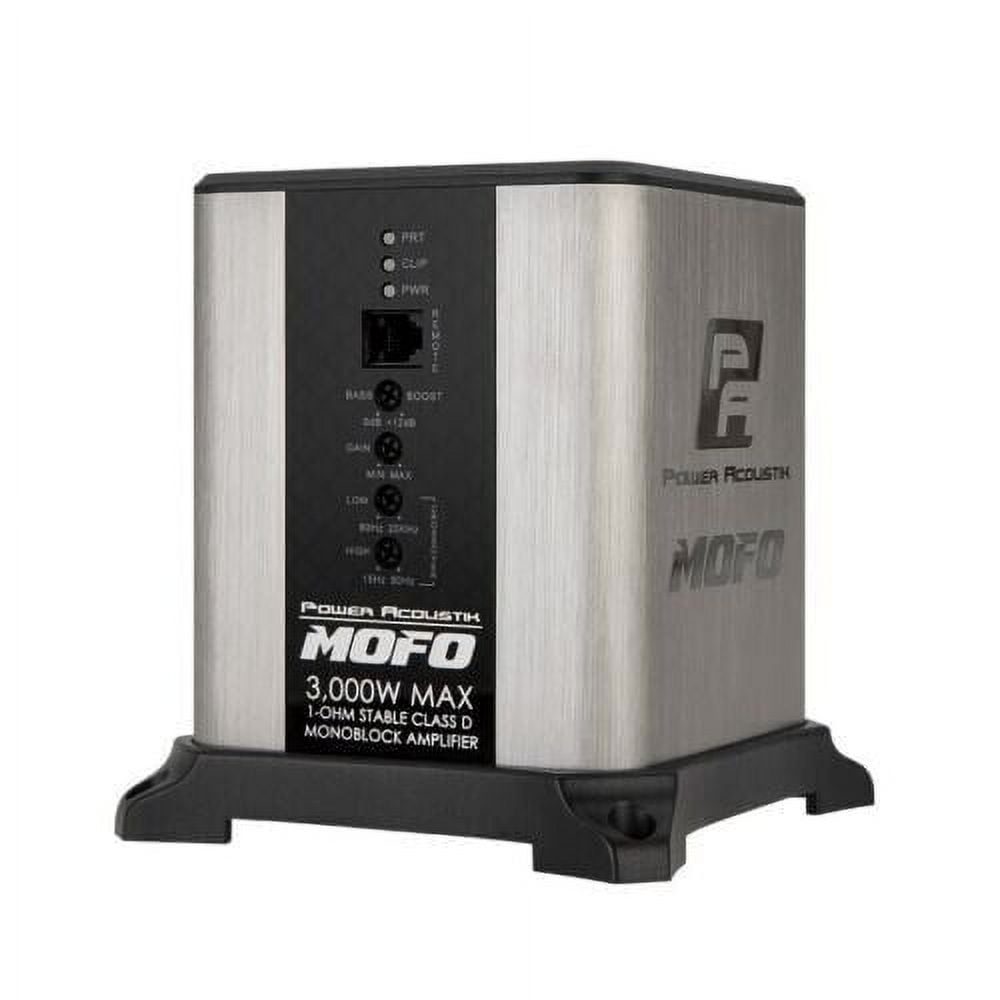 Power Acoustik MOFO1-3KD Class D Monoblock Vehicle Audio Amplifier, Multicolor