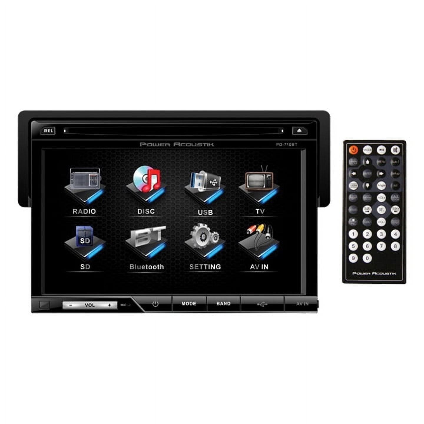 Power Acoustik PD-710B 7Single-DIN In-Dash TFT/LCD Touchscreen DVD Receiver with Bluetooth