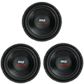 PYLE 121600W 4Ohm DVC Black Car Stereo Audio Power Subwoofer Dual Coil(3 Pack)