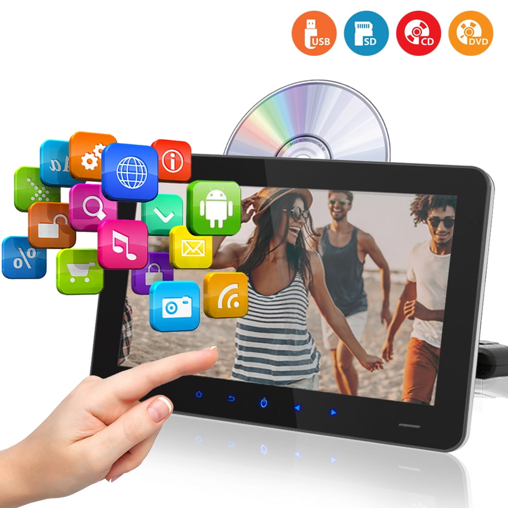 PYLE PLDHR924 - Touchscreen CD/DVD Player - Vehicle Headrest Mount Multimedia Entertainment System (9.4¡¯¡¯ -inch Screen)