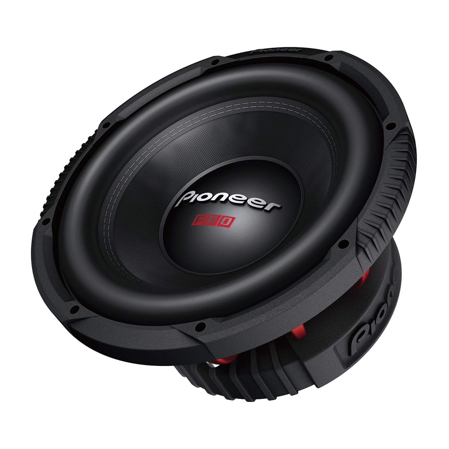 Pioneer P.R.O. Series TS-W3020PRO 12-in. 3,500-Watt-Max-Power Subwoofer, Black and Red