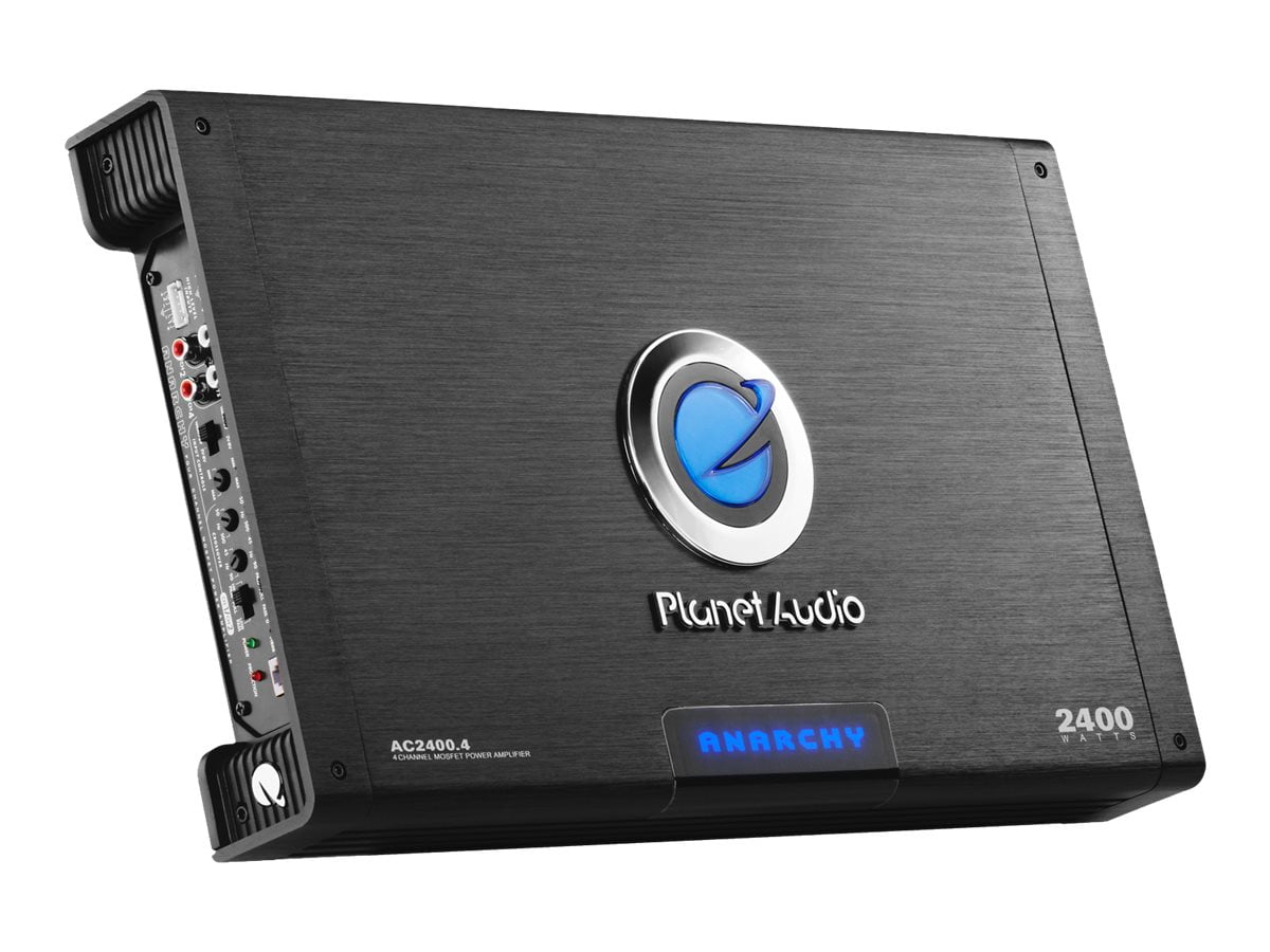 Planet Audio AC24004 2400W 4 Channel Vehicle Audio Amplifier with Remote Control