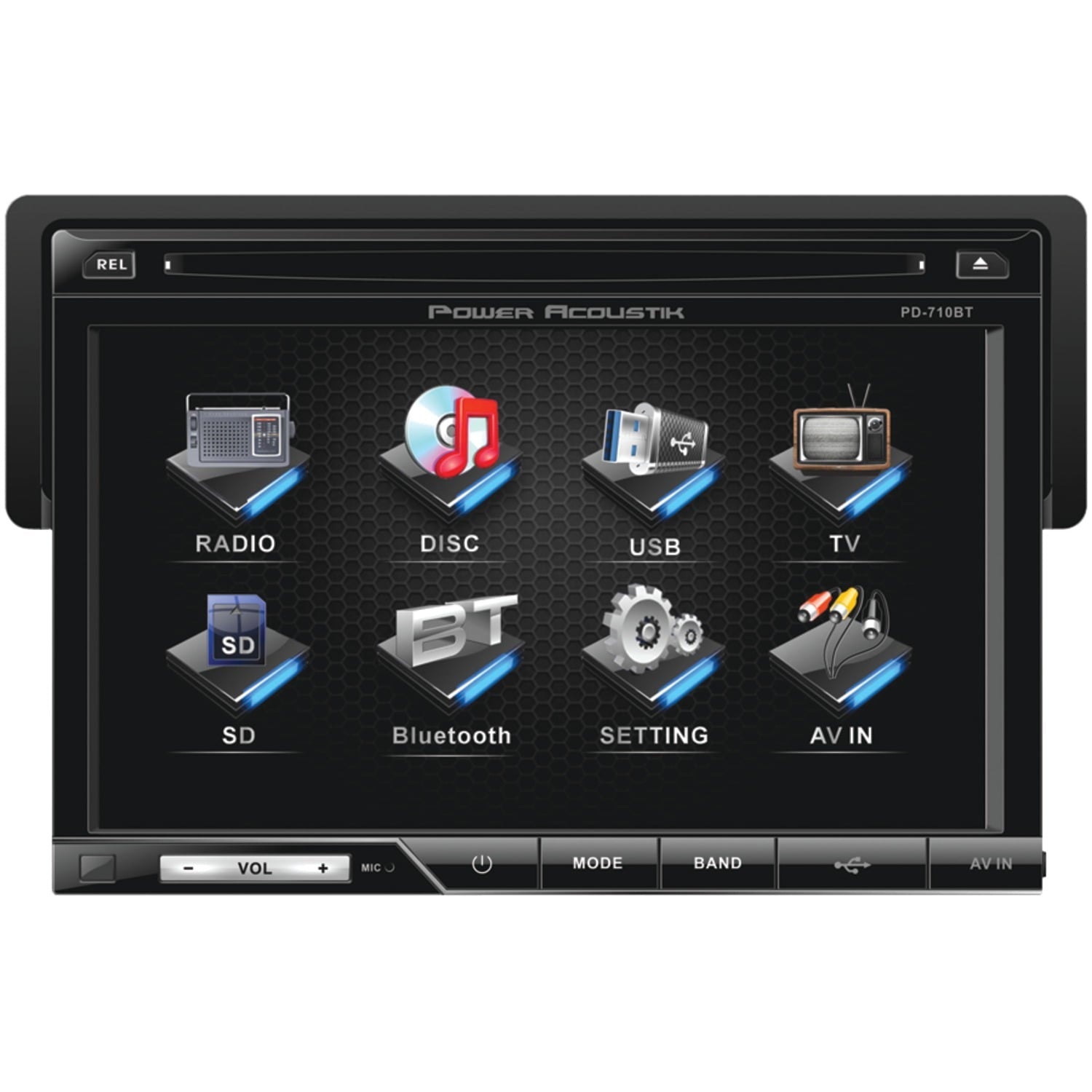 Power Acoustik PD-710B 7DVD Receiver & Power Acoustik EF-653 6.5400W Coaxial Speakers